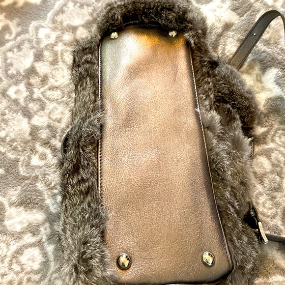 Michael Kors grey rabbit fur purse. With mk storage bag. - Picture 3 of 5